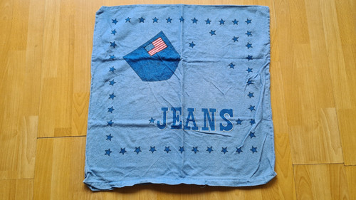 Blauer kissenbezug frottee - kissenbezug,